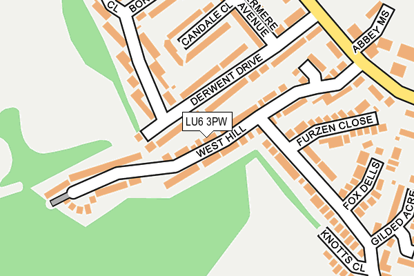 LU6 3PW map - OS OpenMap – Local (Ordnance Survey)