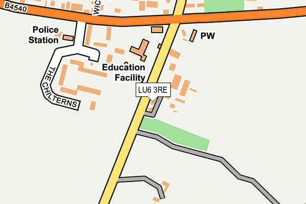 LU6 3RE map - OS OpenMap – Local (Ordnance Survey)