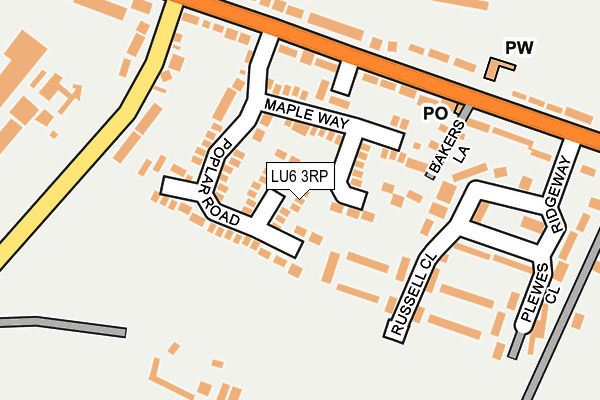 LU6 3RP map - OS OpenMap – Local (Ordnance Survey)