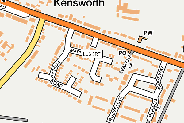 LU6 3RT map - OS OpenMap – Local (Ordnance Survey)