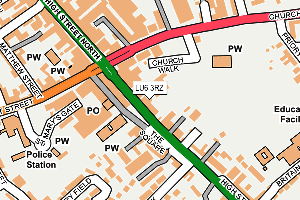 LU6 3RZ map - OS OpenMap – Local (Ordnance Survey)