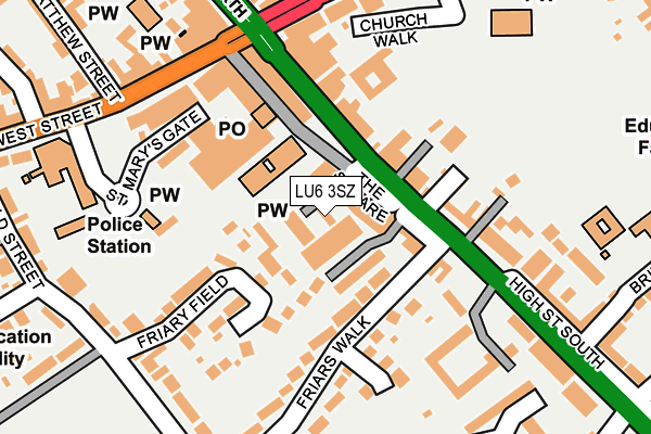 LU6 3SZ map - OS OpenMap – Local (Ordnance Survey)