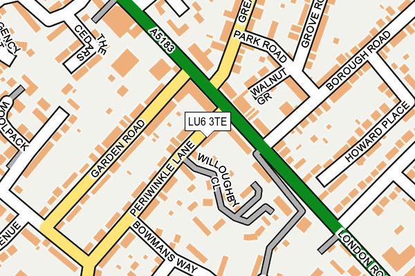 LU6 3TE map - OS OpenMap – Local (Ordnance Survey)