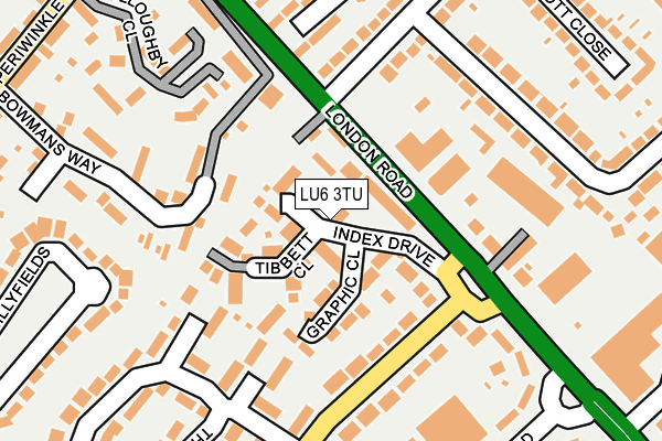 LU6 3TU map - OS OpenMap – Local (Ordnance Survey)