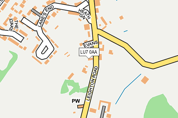 LU7 0AA map - OS OpenMap – Local (Ordnance Survey)
