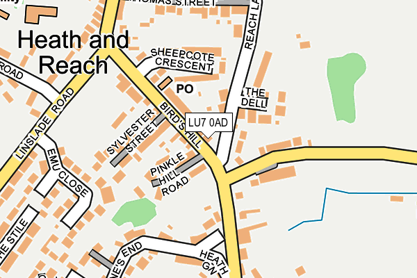 LU7 0AD map - OS OpenMap – Local (Ordnance Survey)