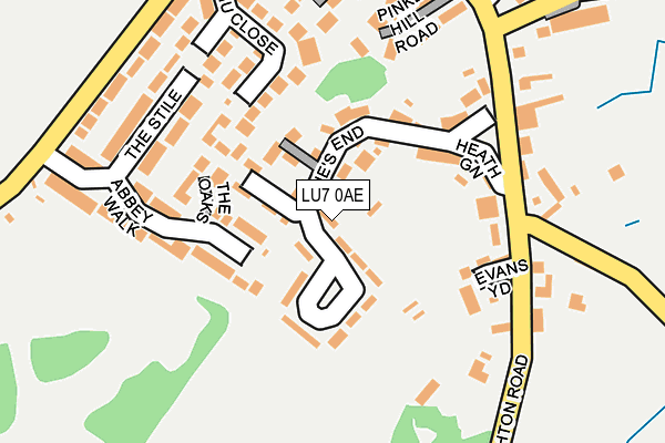 LU7 0AE map - OS OpenMap – Local (Ordnance Survey)
