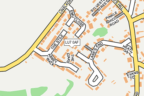 LU7 0AF map - OS OpenMap – Local (Ordnance Survey)