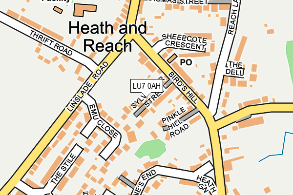 LU7 0AH map - OS OpenMap – Local (Ordnance Survey)