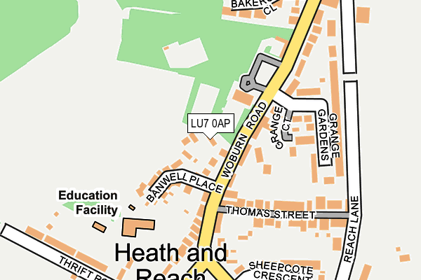 LU7 0AP map - OS OpenMap – Local (Ordnance Survey)