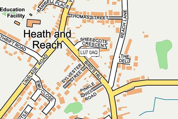 LU7 0AQ map - OS OpenMap – Local (Ordnance Survey)