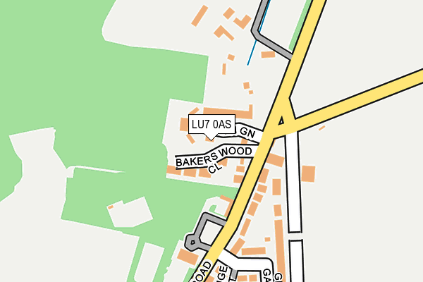 LU7 0AS map - OS OpenMap – Local (Ordnance Survey)