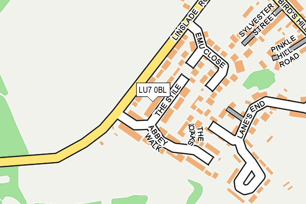 LU7 0BL map - OS OpenMap – Local (Ordnance Survey)