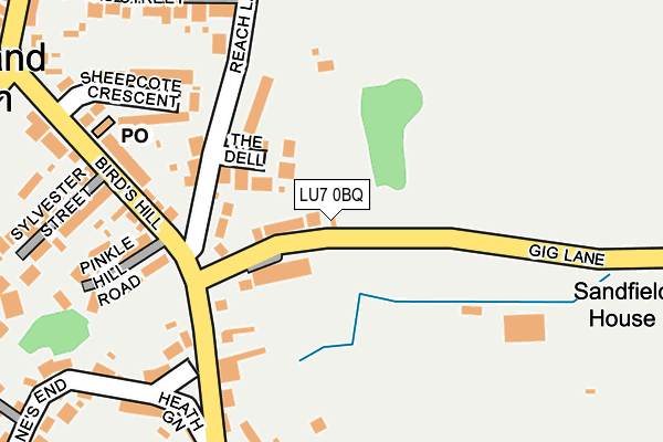LU7 0BQ map - OS OpenMap – Local (Ordnance Survey)