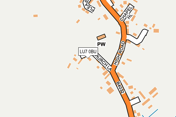 LU7 0BU map - OS OpenMap – Local (Ordnance Survey)