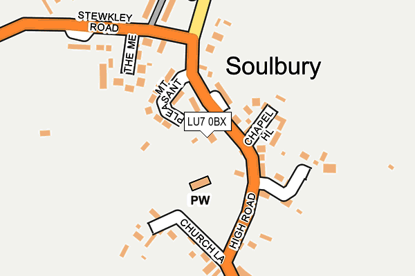 LU7 0BX map - OS OpenMap – Local (Ordnance Survey)