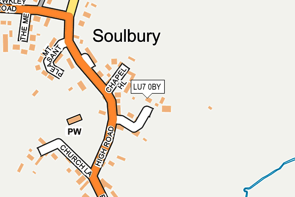 LU7 0BY map - OS OpenMap – Local (Ordnance Survey)