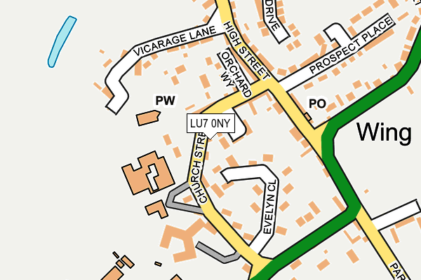 LU7 0NY map - OS OpenMap – Local (Ordnance Survey)
