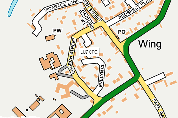 LU7 0PQ map - OS OpenMap – Local (Ordnance Survey)