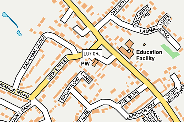 LU7 0RJ map - OS OpenMap – Local (Ordnance Survey)