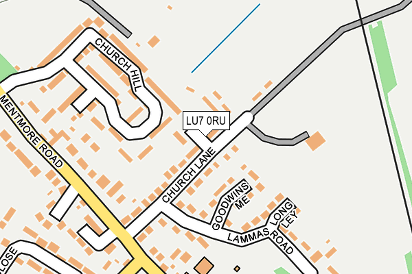 LU7 0RU map - OS OpenMap – Local (Ordnance Survey)
