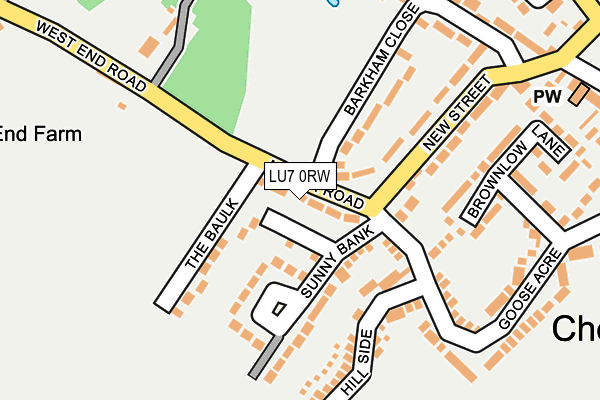 LU7 0RW map - OS OpenMap – Local (Ordnance Survey)