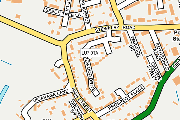 LU7 0TA map - OS OpenMap – Local (Ordnance Survey)