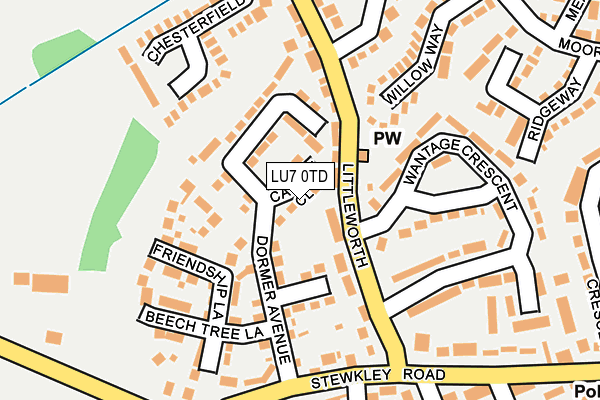 LU7 0TD map - OS OpenMap – Local (Ordnance Survey)