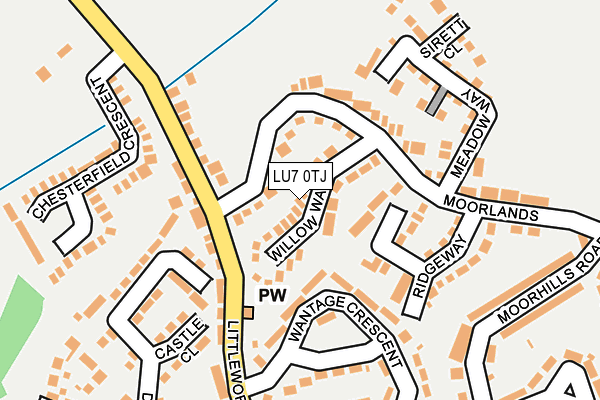 LU7 0TJ map - OS OpenMap – Local (Ordnance Survey)