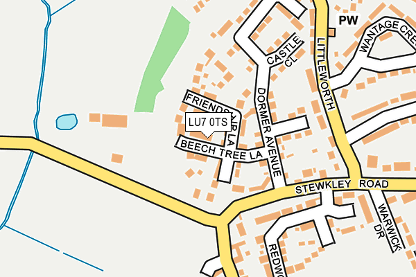 LU7 0TS map - OS OpenMap – Local (Ordnance Survey)