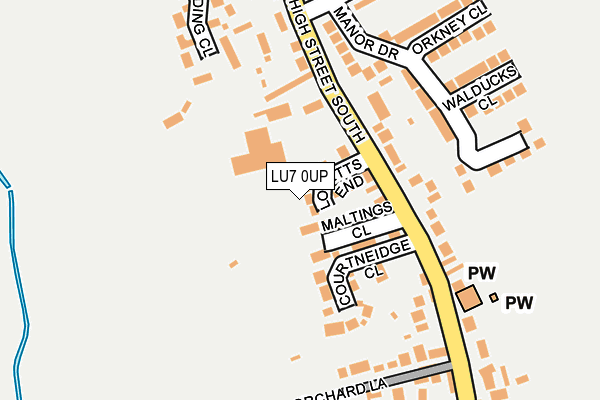 LU7 0UP map - OS OpenMap – Local (Ordnance Survey)
