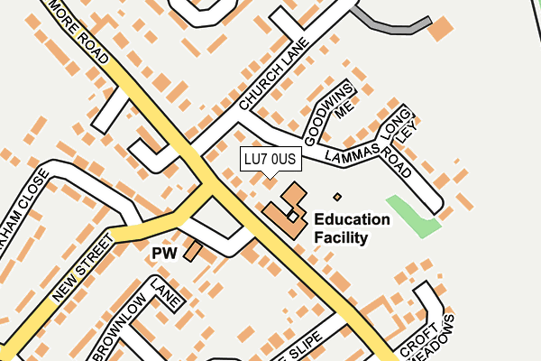 LU7 0US map - OS OpenMap – Local (Ordnance Survey)
