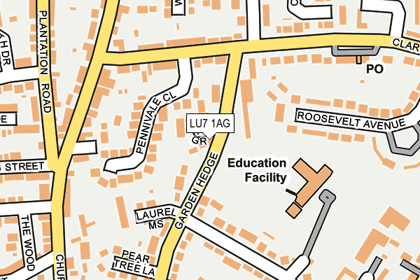 LU7 1AG map - OS OpenMap – Local (Ordnance Survey)
