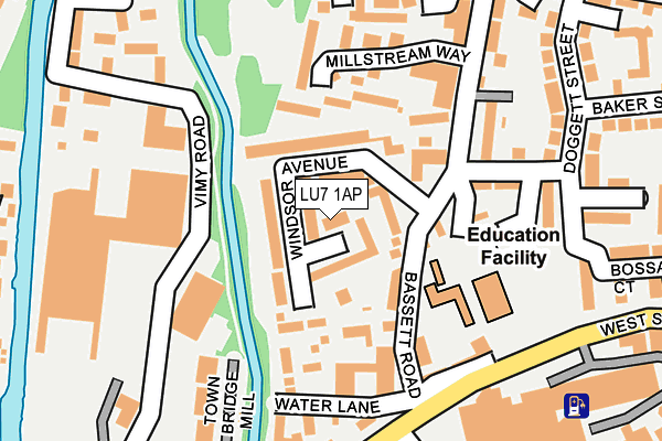 LU7 1AP map - OS OpenMap – Local (Ordnance Survey)