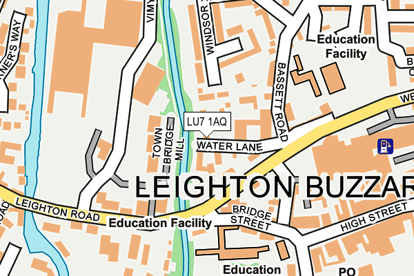 LU7 1AQ map - OS OpenMap – Local (Ordnance Survey)