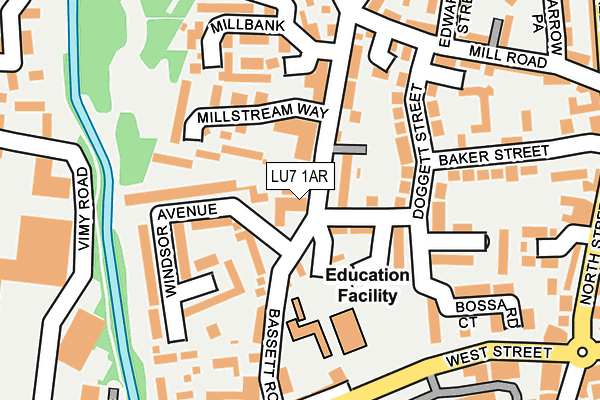 LU7 1AR map - OS OpenMap – Local (Ordnance Survey)