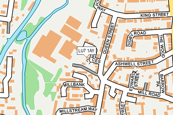 LU7 1AY map - OS OpenMap – Local (Ordnance Survey)