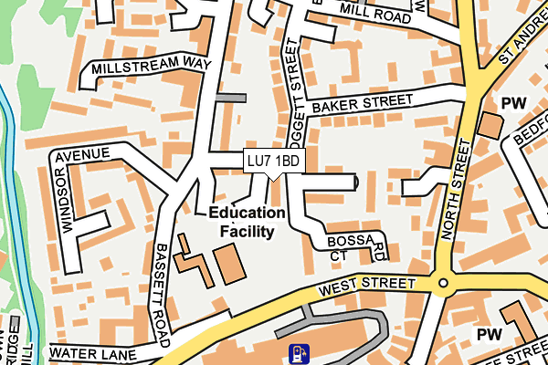 LU7 1BD map - OS OpenMap – Local (Ordnance Survey)