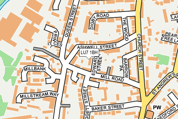 LU7 1BH map - OS OpenMap – Local (Ordnance Survey)
