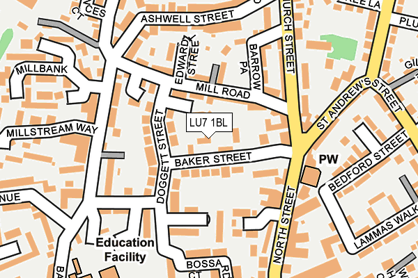 LU7 1BL map - OS OpenMap – Local (Ordnance Survey)