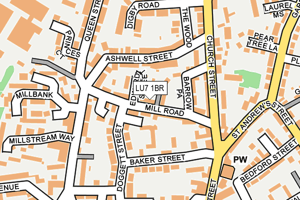 LU7 1BR map - OS OpenMap – Local (Ordnance Survey)