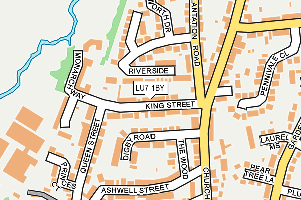 LU7 1BY map - OS OpenMap – Local (Ordnance Survey)