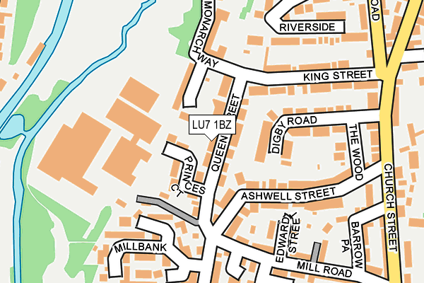 LU7 1BZ map - OS OpenMap – Local (Ordnance Survey)