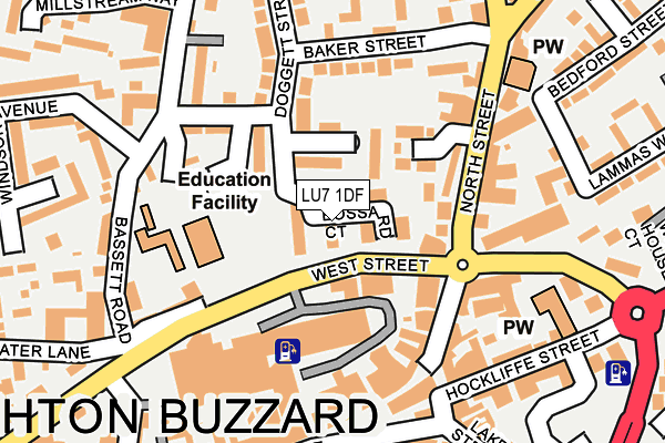 LU7 1DF map - OS OpenMap – Local (Ordnance Survey)