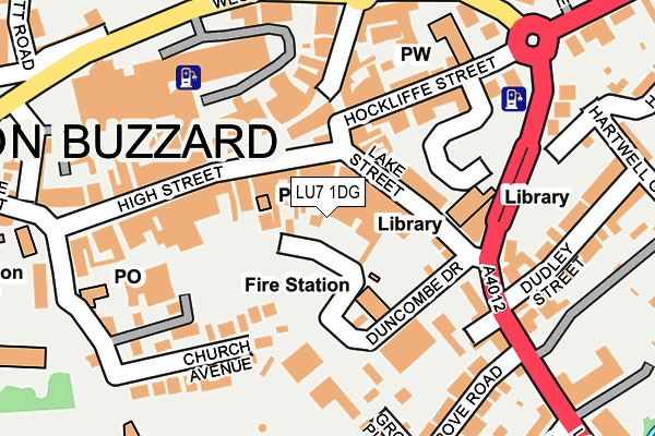 LU7 1DG map - OS OpenMap – Local (Ordnance Survey)