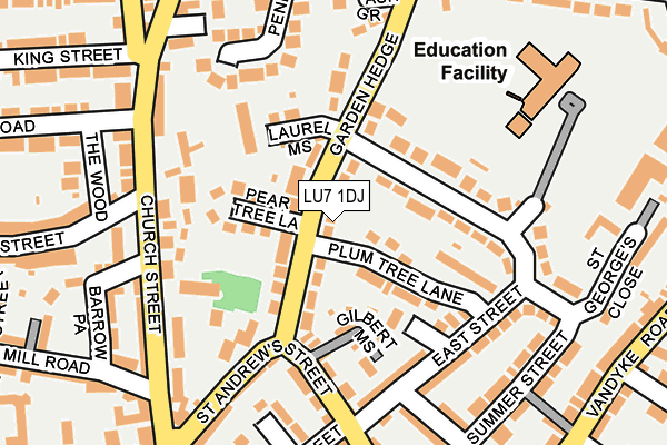 LU7 1DJ map - OS OpenMap – Local (Ordnance Survey)