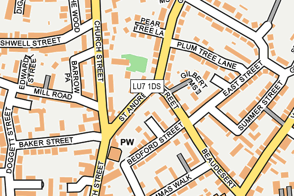 LU7 1DS map - OS OpenMap – Local (Ordnance Survey)