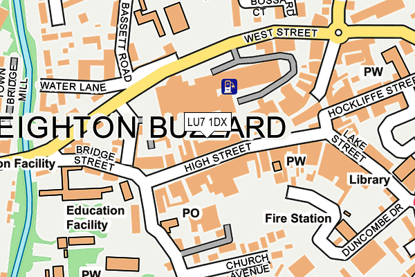 LU7 1DX map - OS OpenMap – Local (Ordnance Survey)