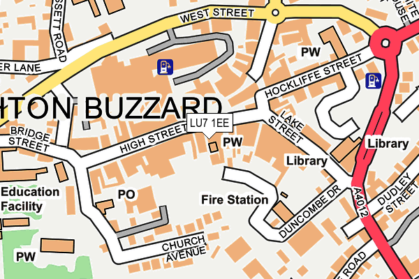 LU7 1EE map - OS OpenMap – Local (Ordnance Survey)