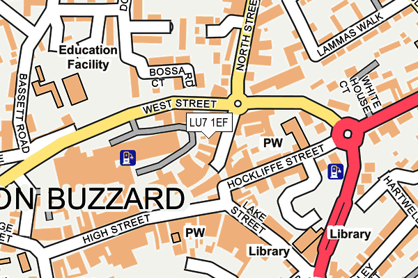 LU7 1EF map - OS OpenMap – Local (Ordnance Survey)